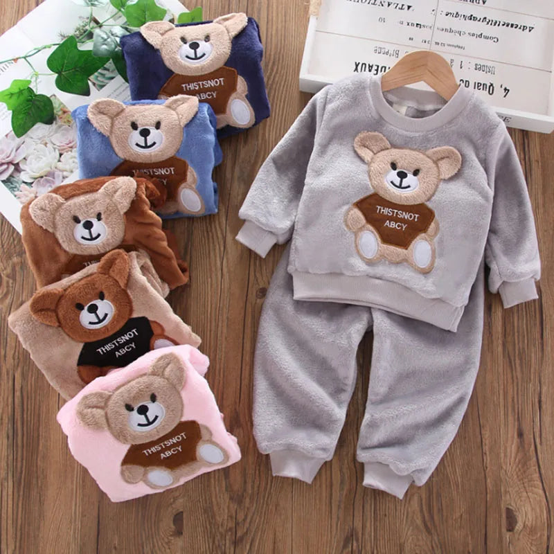 Cartoon Bear Winter Homewear Set