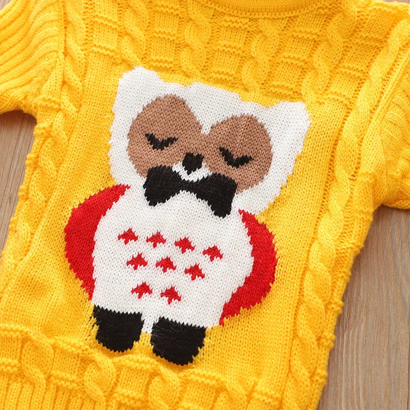 Cozy Holiday Cartoon Turtleneck Sweater