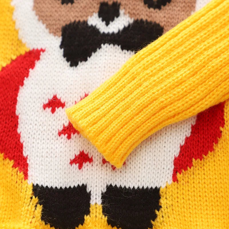 Cozy Holiday Cartoon Turtleneck Sweater