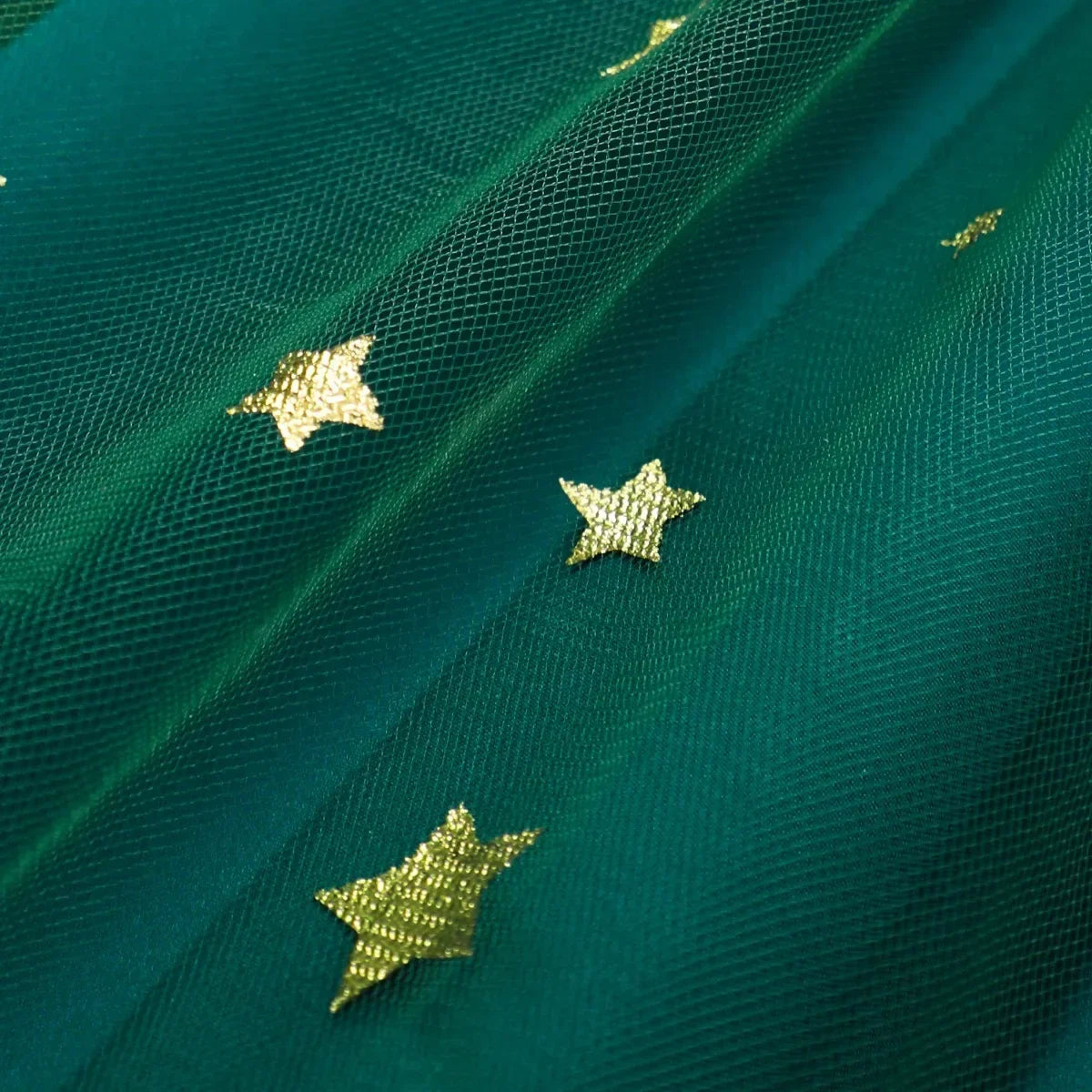 layered tulle skirt of girls christmas dress, sparkly and twirl-worthy holiday design