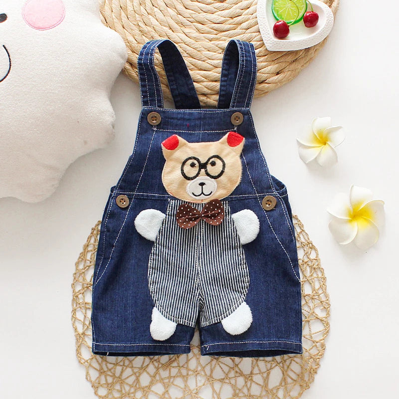 MOMSTAG Baby girls Summer Denim Overalls Shorts