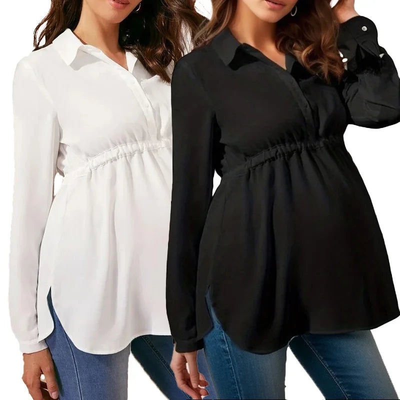 V-Neck Long Sleeve Maternity Top