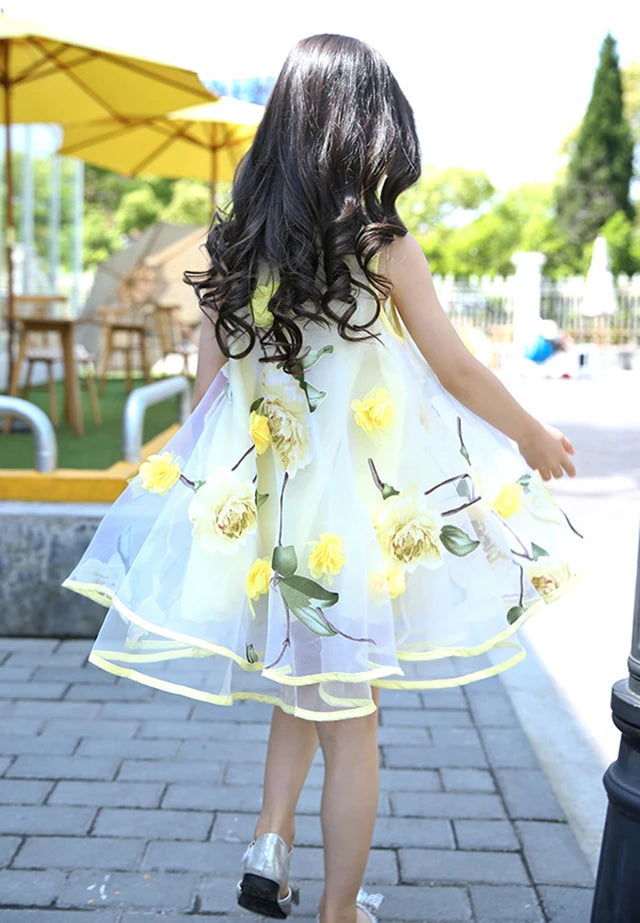 Flower Bohemian Summer Dress for Girls