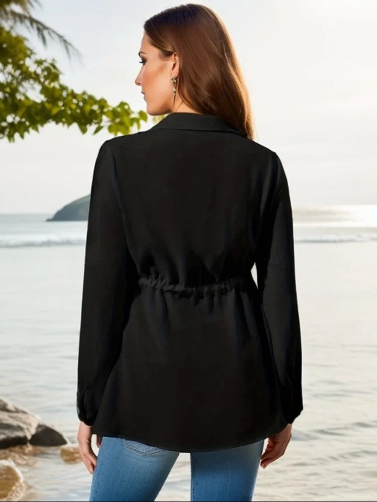 V-Neck Long Sleeve Maternity Top