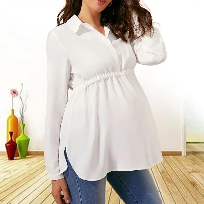 V-Neck Long Sleeve Maternity Top