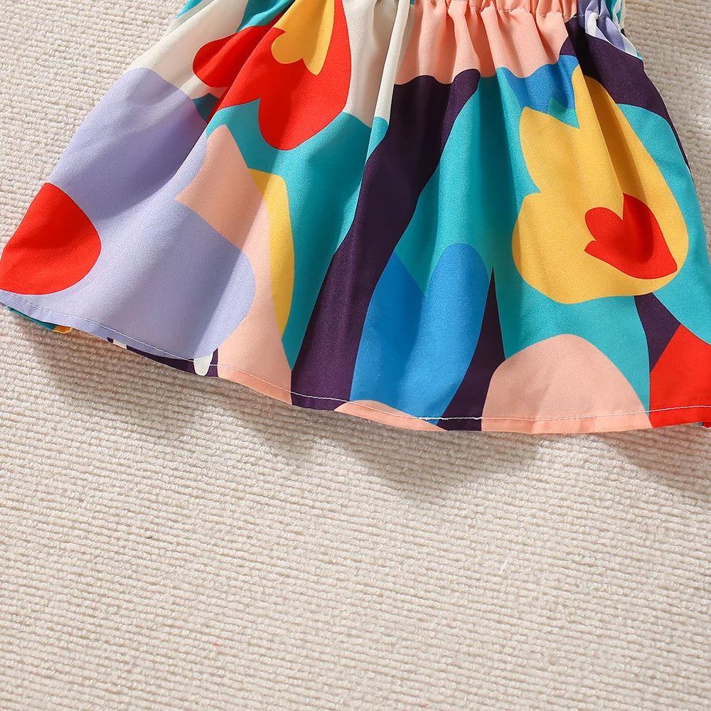 Girls' Graffiti Print Summer Set