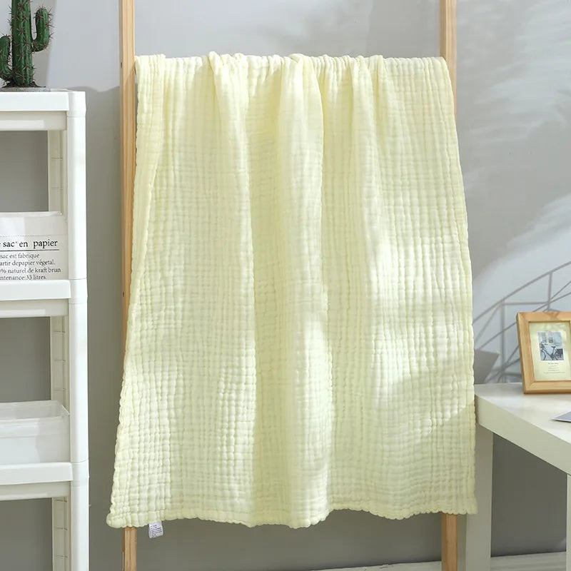 MOMSTAG 6-Layer Gauze Cotton Baby Bath Towel & Washcloth Set