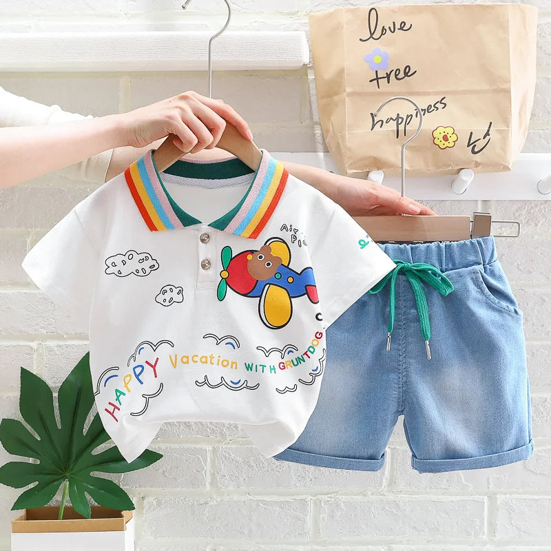 MOMSTAG Summer Baby T-Shirt & Shorts Set