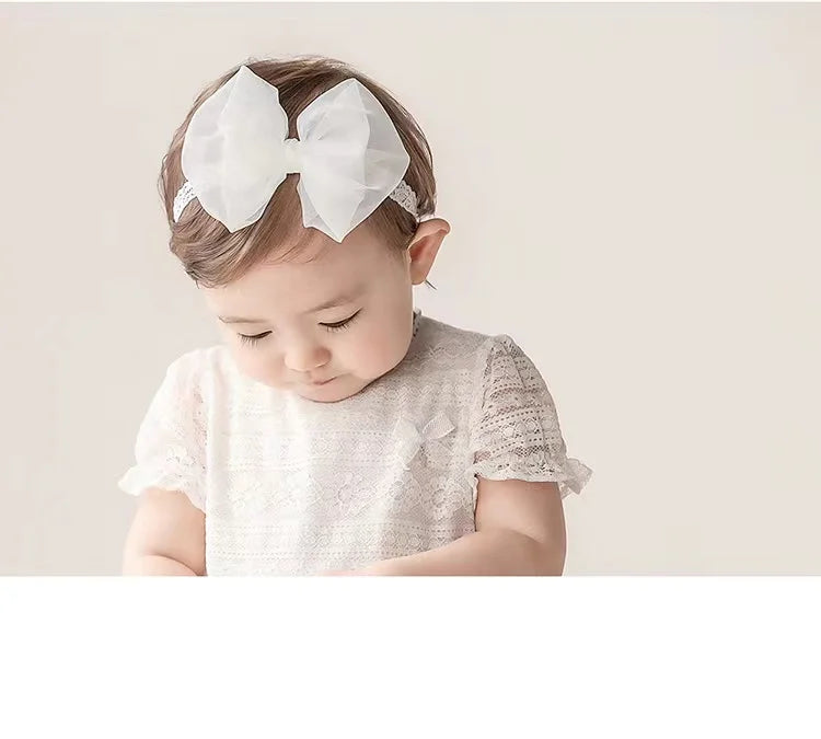 Princess Lace Baby Headband – Bow & Flowers