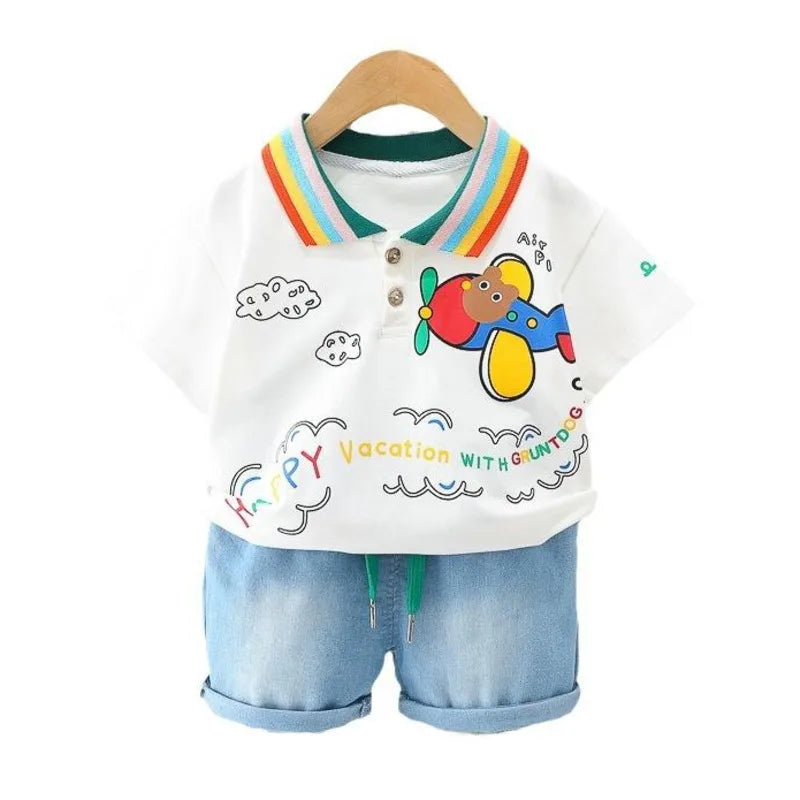 MOMSTAG Summer Baby T-Shirt & Shorts Set