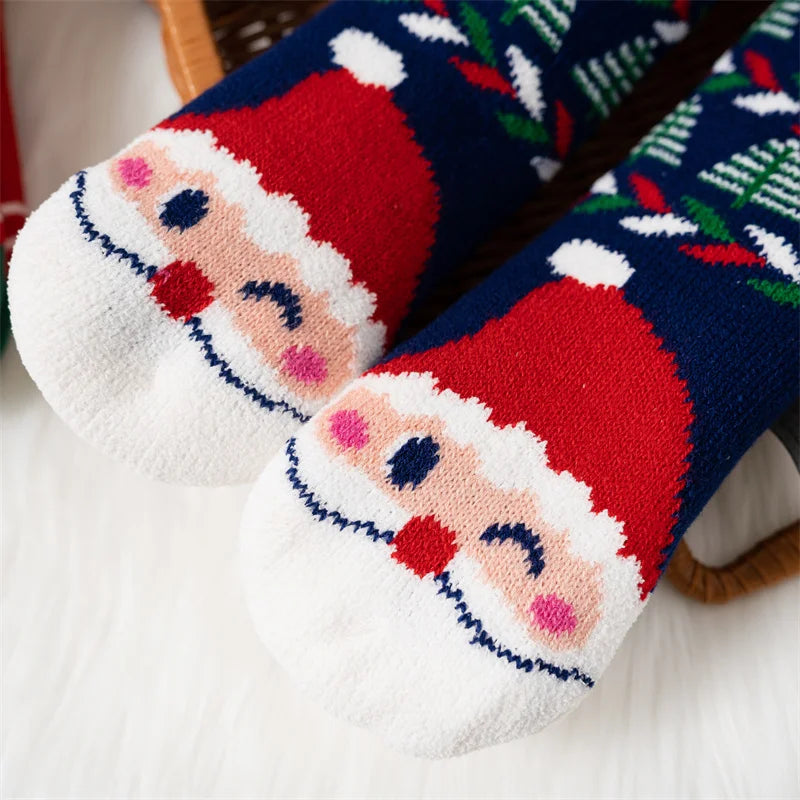 Kids Winter Cartoon Christmas Warm Socks