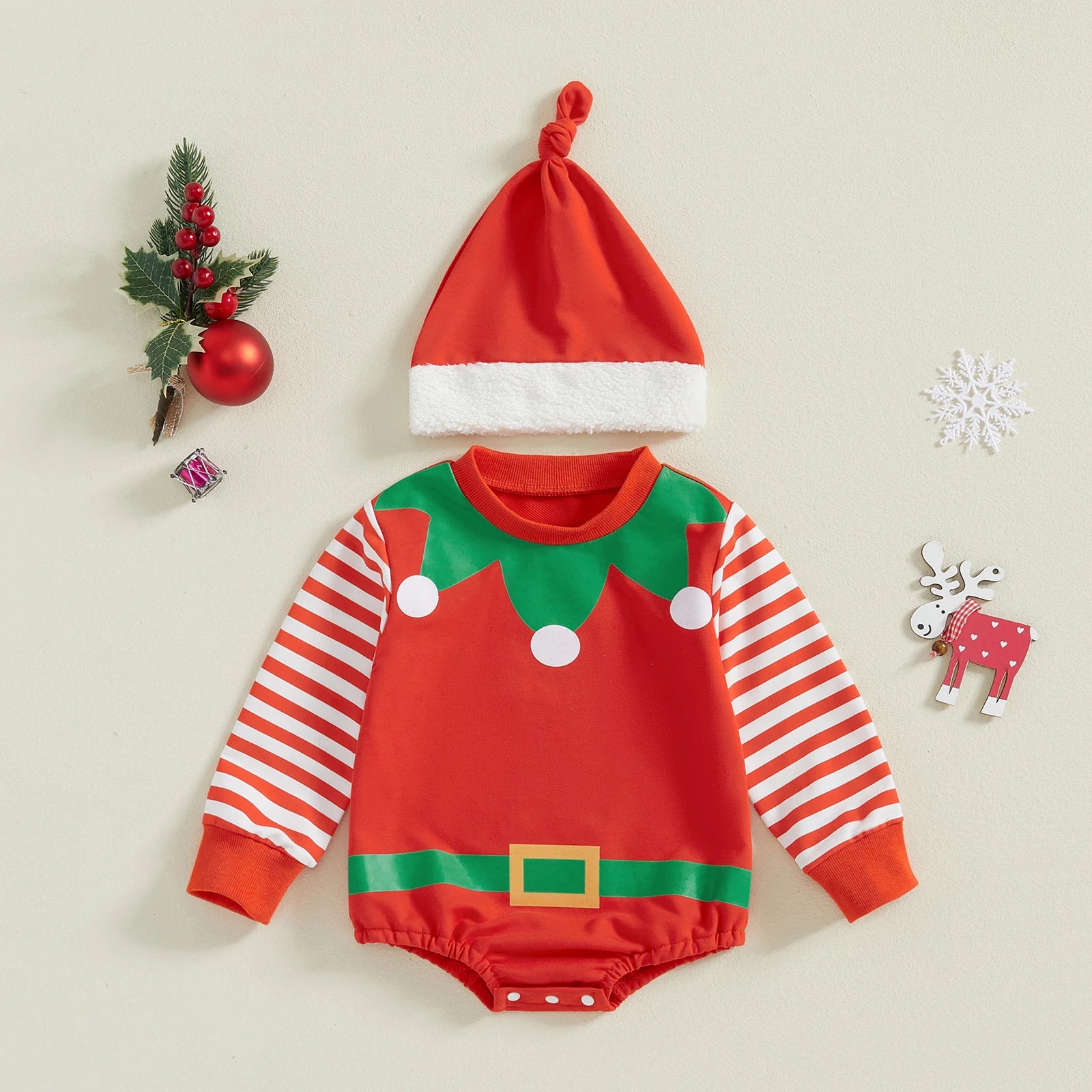 Baby Elf Romper Christmas Costume