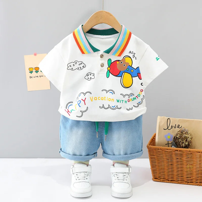MOMSTAG Summer Baby T-Shirt & Shorts Set