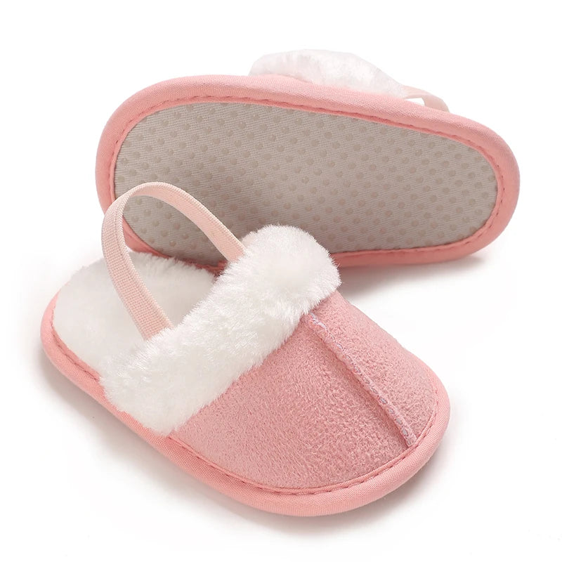 Cute Plush Baby Slippers
