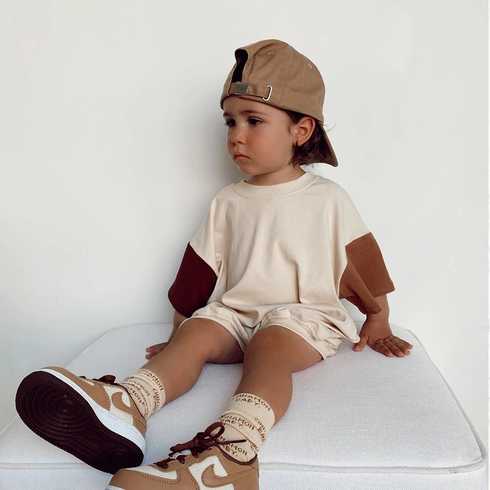 MOMSTAG Summer Cotton T-Shirt & Shorts Set