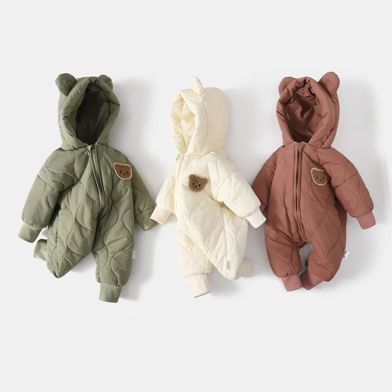 Winter Outdoor Baby Romper Bear Jumpsuit