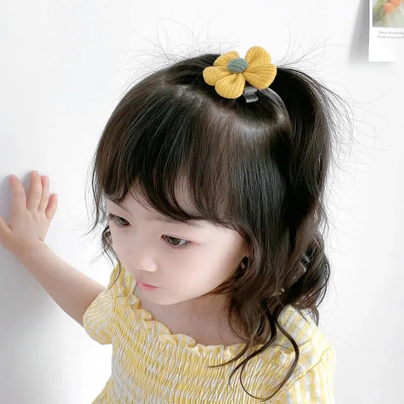 MOMSTAG 14-Piece Cute Fabric Flower Hair Clip Set