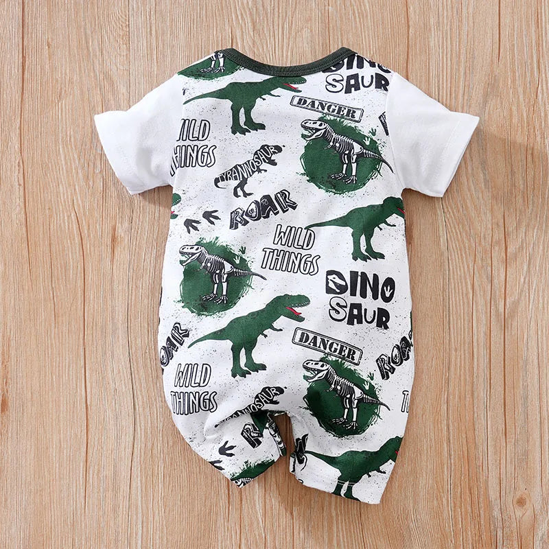 MOMSTAG Summer Cartoon Dinosaur Bodysuit