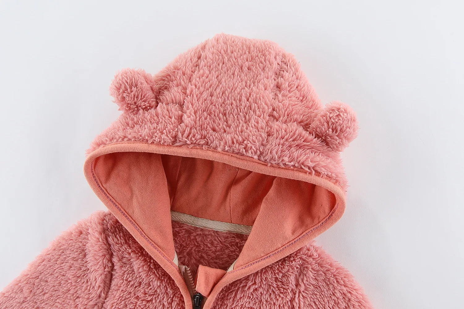 Baby Bear Ears Fleece Hooded Jacket