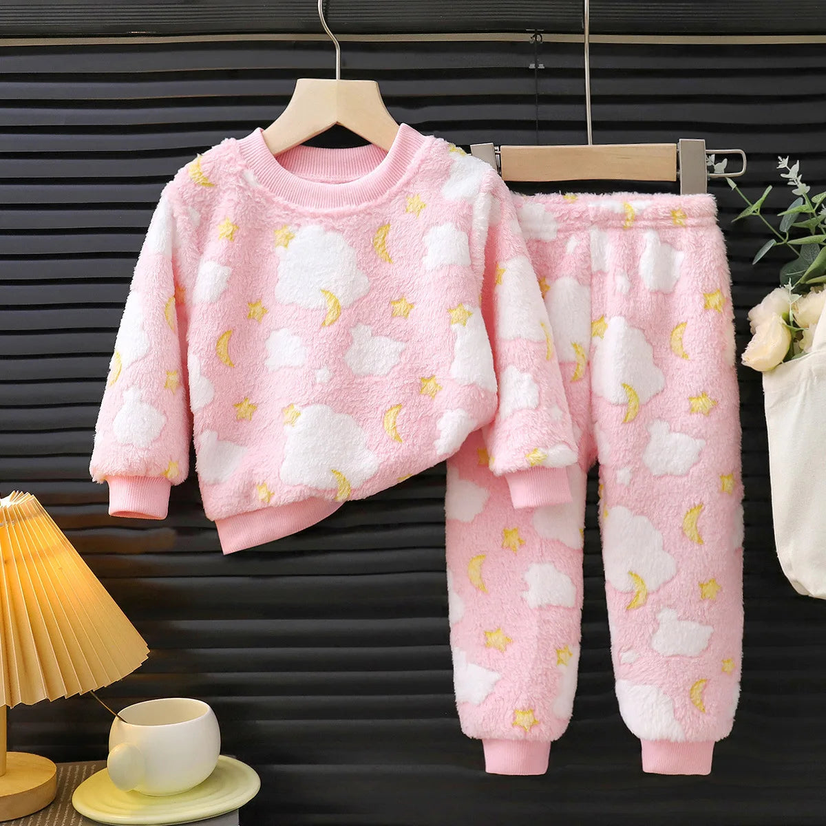 Kids Winter Flannel Pajama Set 2-9Y