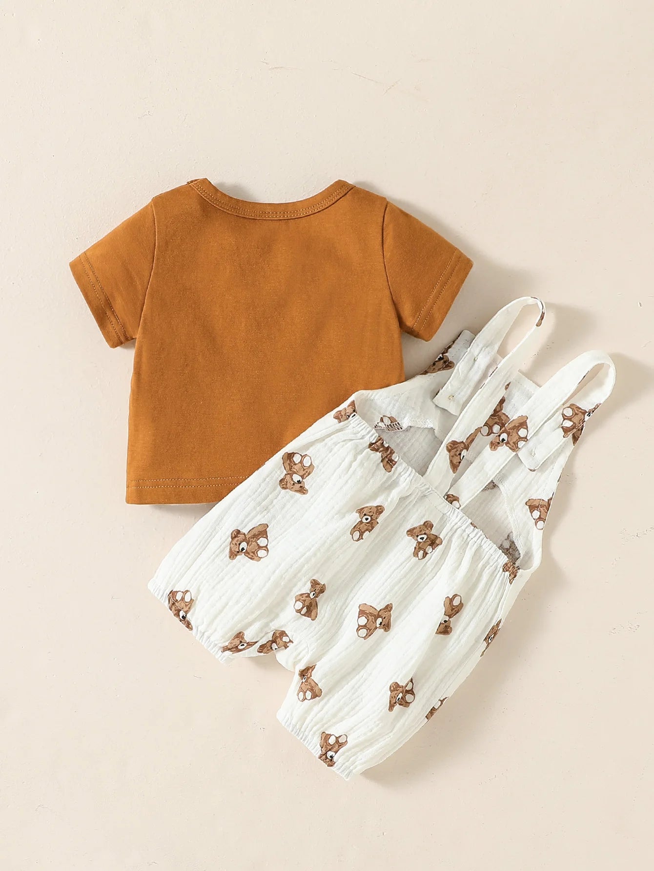 MOMSTAG 2pc Baby Boys Summer Short Sleeve T-Shirt & Suspenders Set