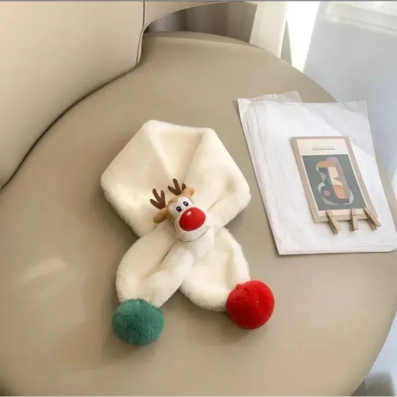 Kids Plush Christmas Winter Scarf