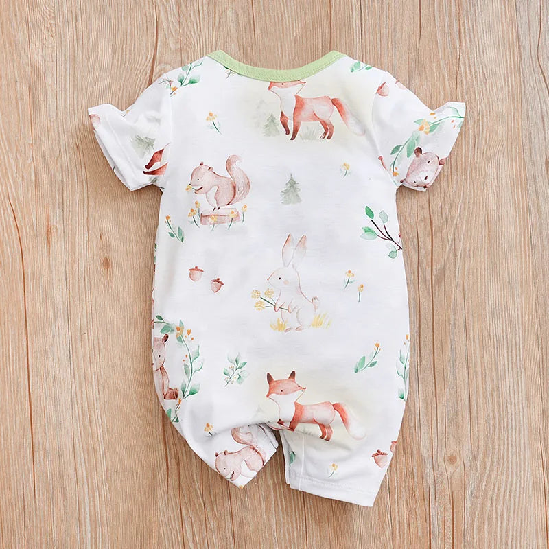 MOMSTAG Summer Cartoon Animal Print Bodysuit
