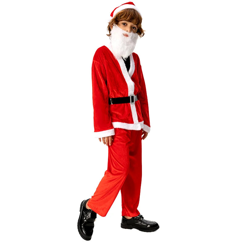 Boys Santa Costume Christmas Trousers & Belt for Kids