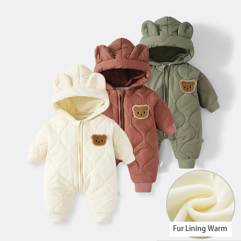 Winter Outdoor Baby Romper Bear Jumpsuit