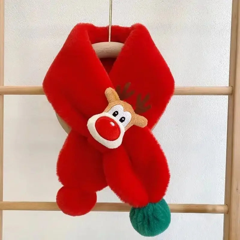 Kids Plush Christmas Winter Scarf