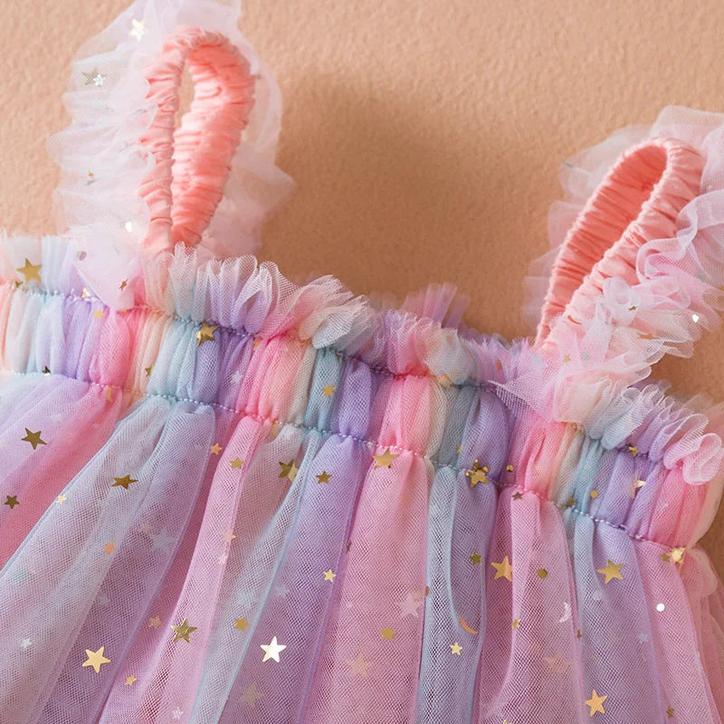 Rainbow Unicorn Tulle Princess Dress (Girls)