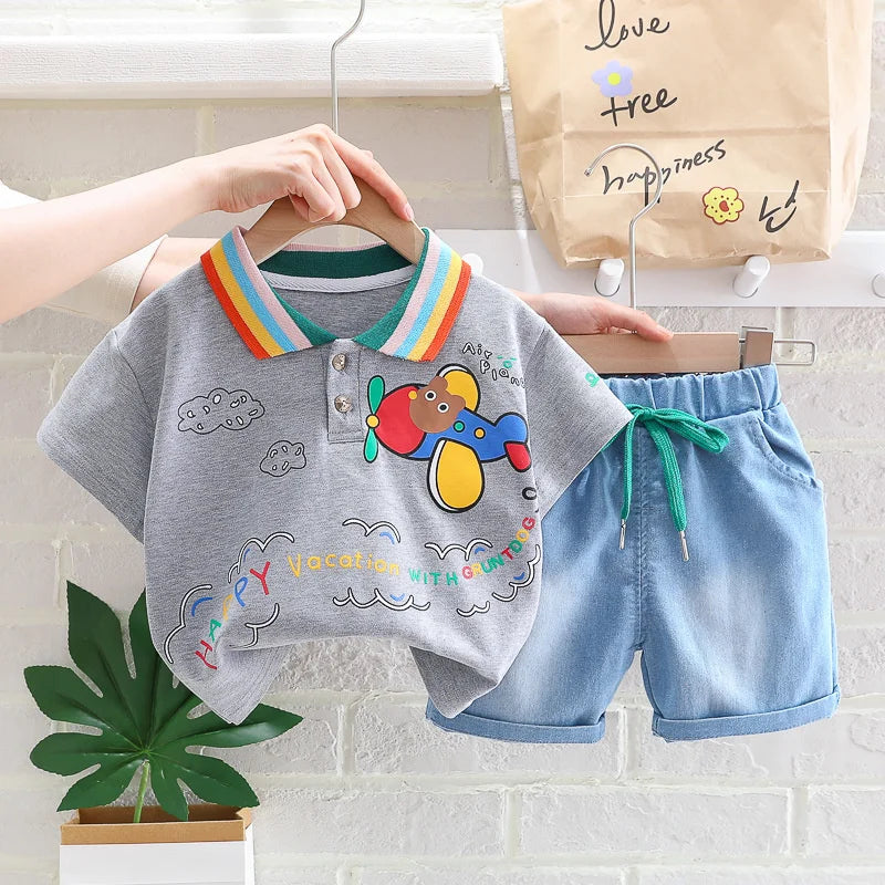MOMSTAG Summer Baby T-Shirt & Shorts Set