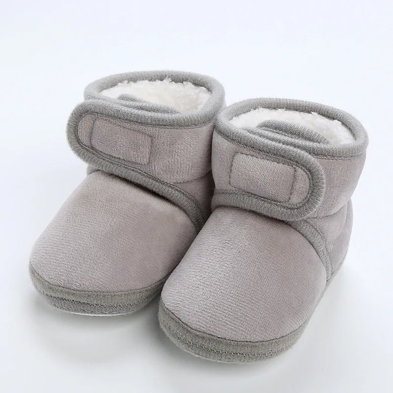 Solid Baby Booties with Pompom