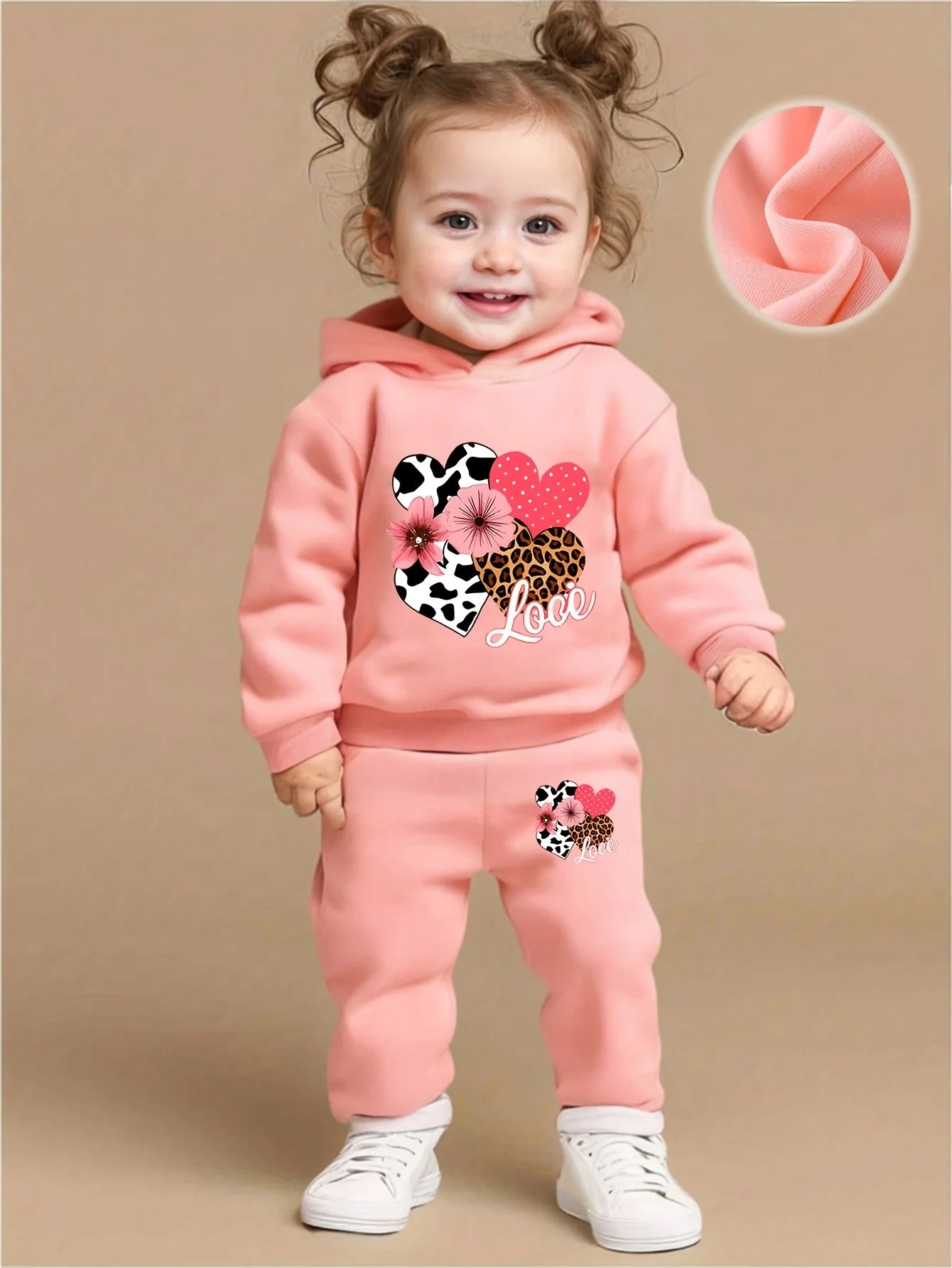 Baby Girl Heart Hoodie Set (6–36 Months)