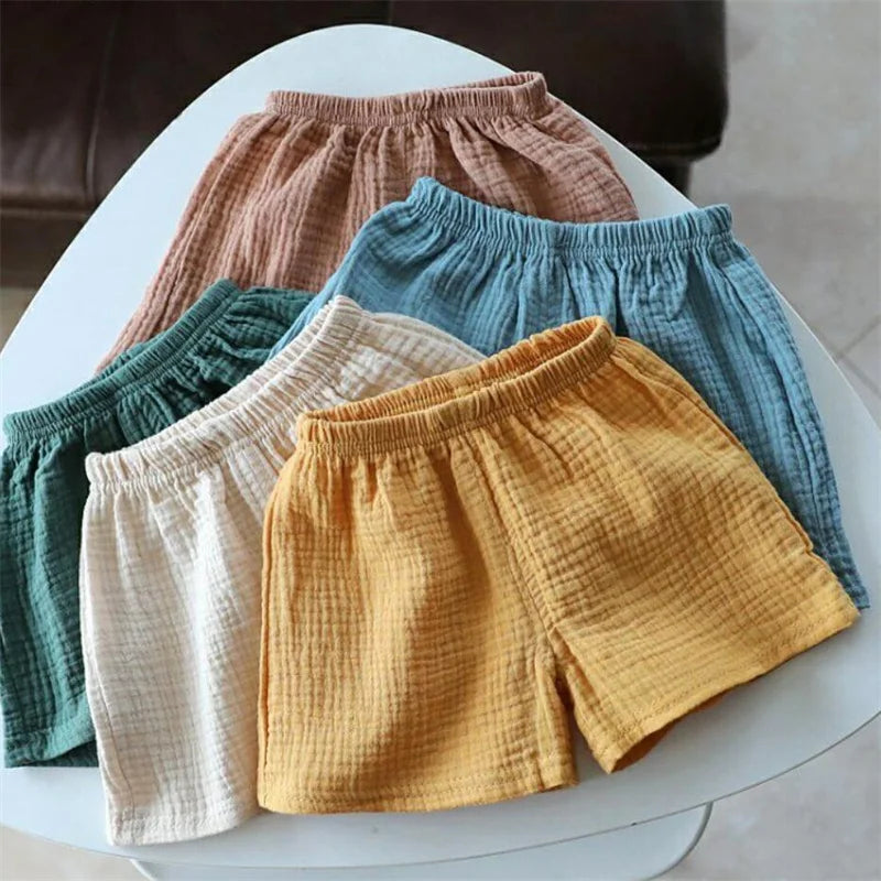 MOMSTAG Cotton Linen Kids' Shorts