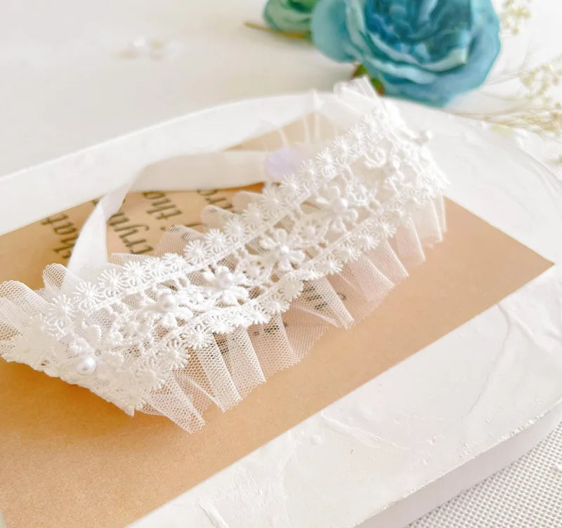 Princess Lace Baby Headband – Bow & Flowers