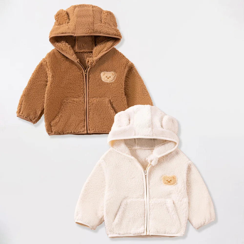 Girls Polyester Winter Hooded Coat 80-120