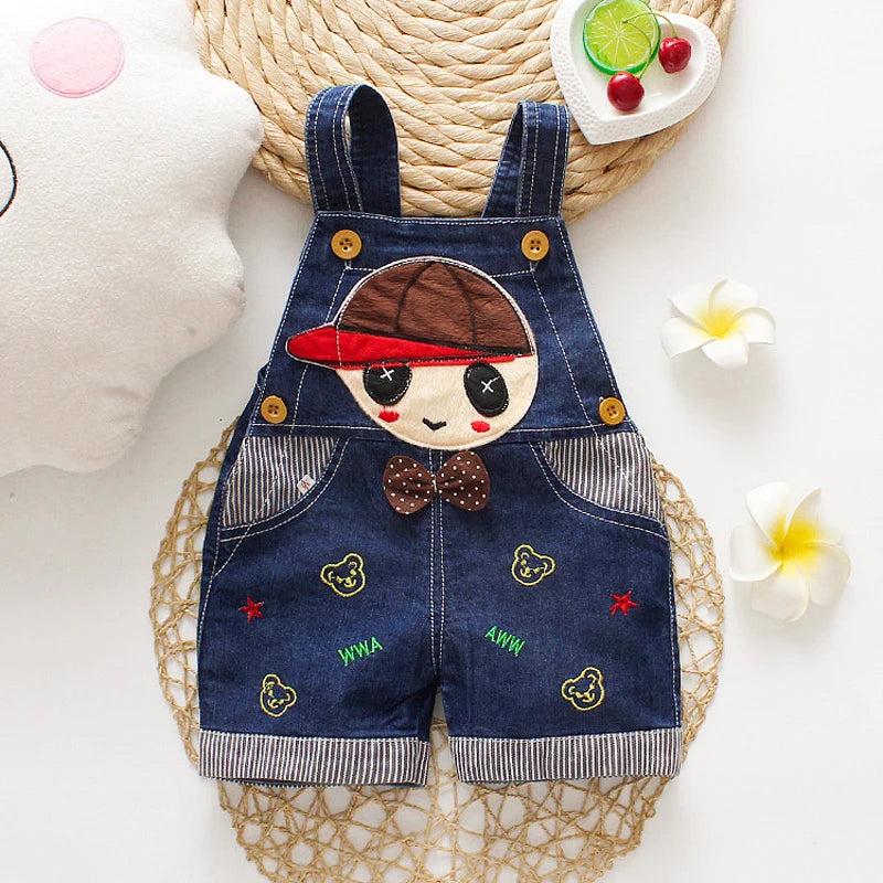 MOMSTAG Baby girls Summer Denim Overalls Shorts