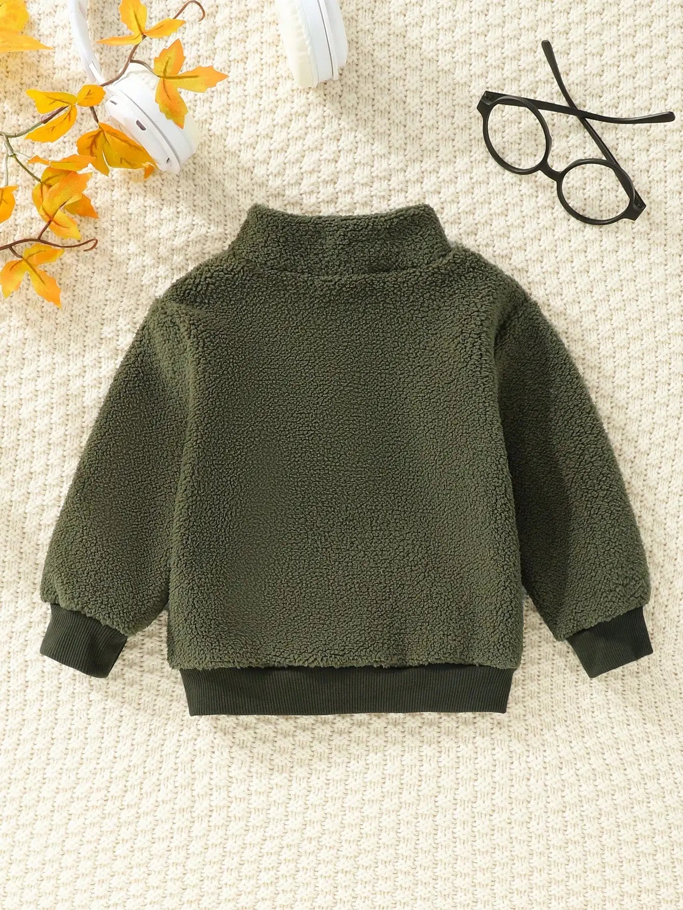 Baby Boys Military Green Winter Sweatshirt