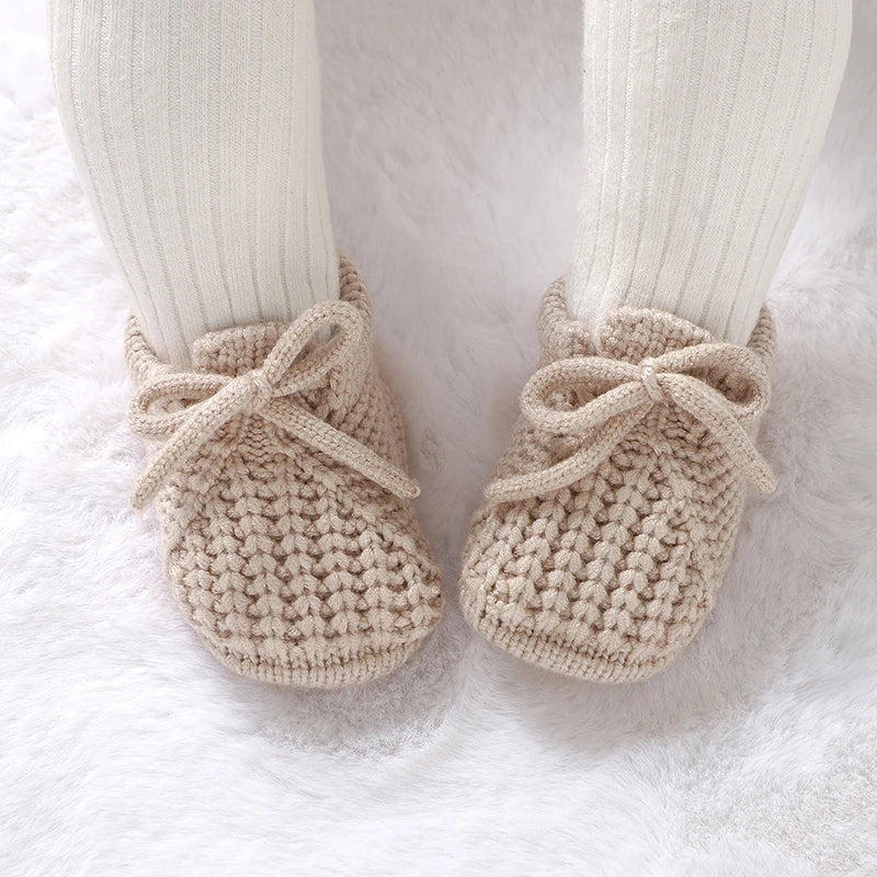 MOMSTAG Newborn Knitted Baby Shoes - Infant First Boots (0-18M)