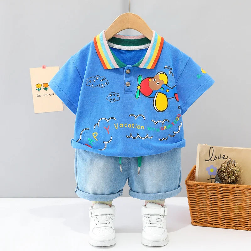 MOMSTAG Summer Baby T-Shirt & Shorts Set