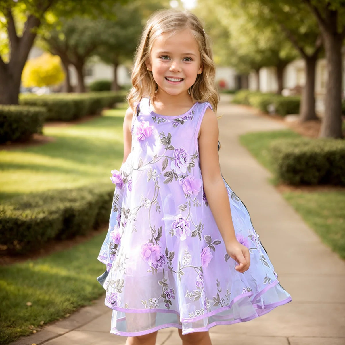 Flower Bohemian Summer Dress for Girls