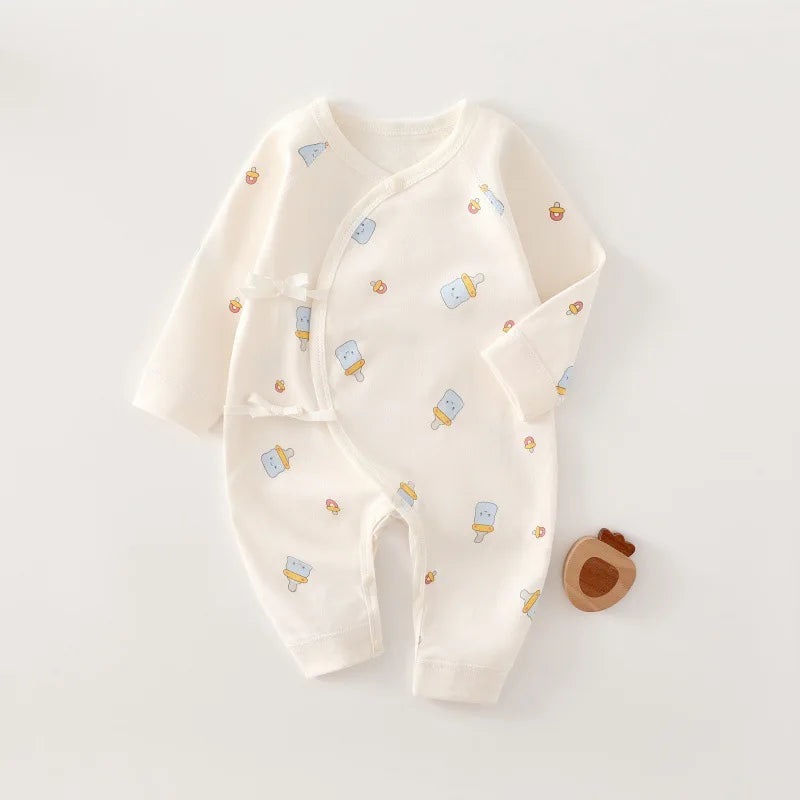 MOMSTAG Unisex Newborn Cotton Jumpsuit - Cartoon Butterfly Print