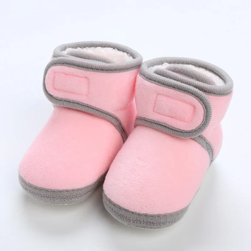 Solid Baby Booties with Pompom