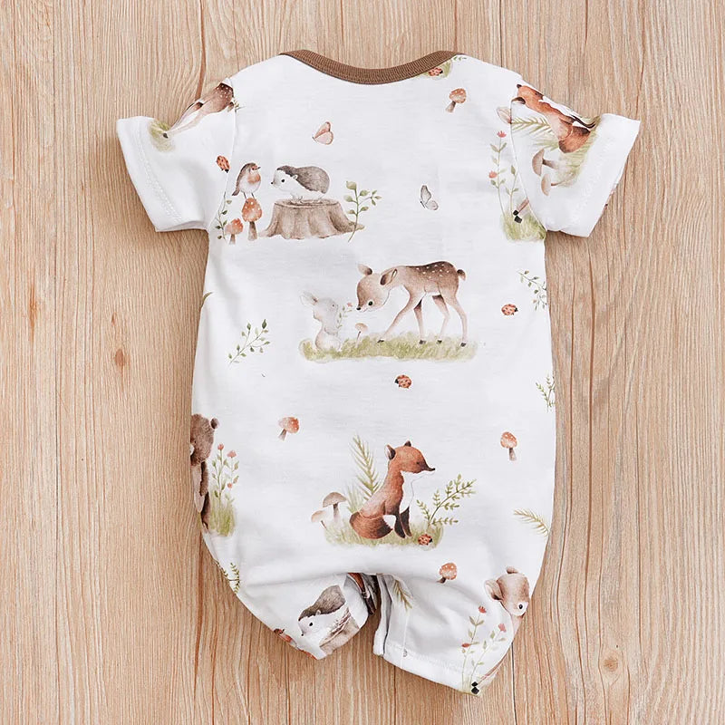 MOMSTAG Summer Cartoon Animal Print Bodysuit