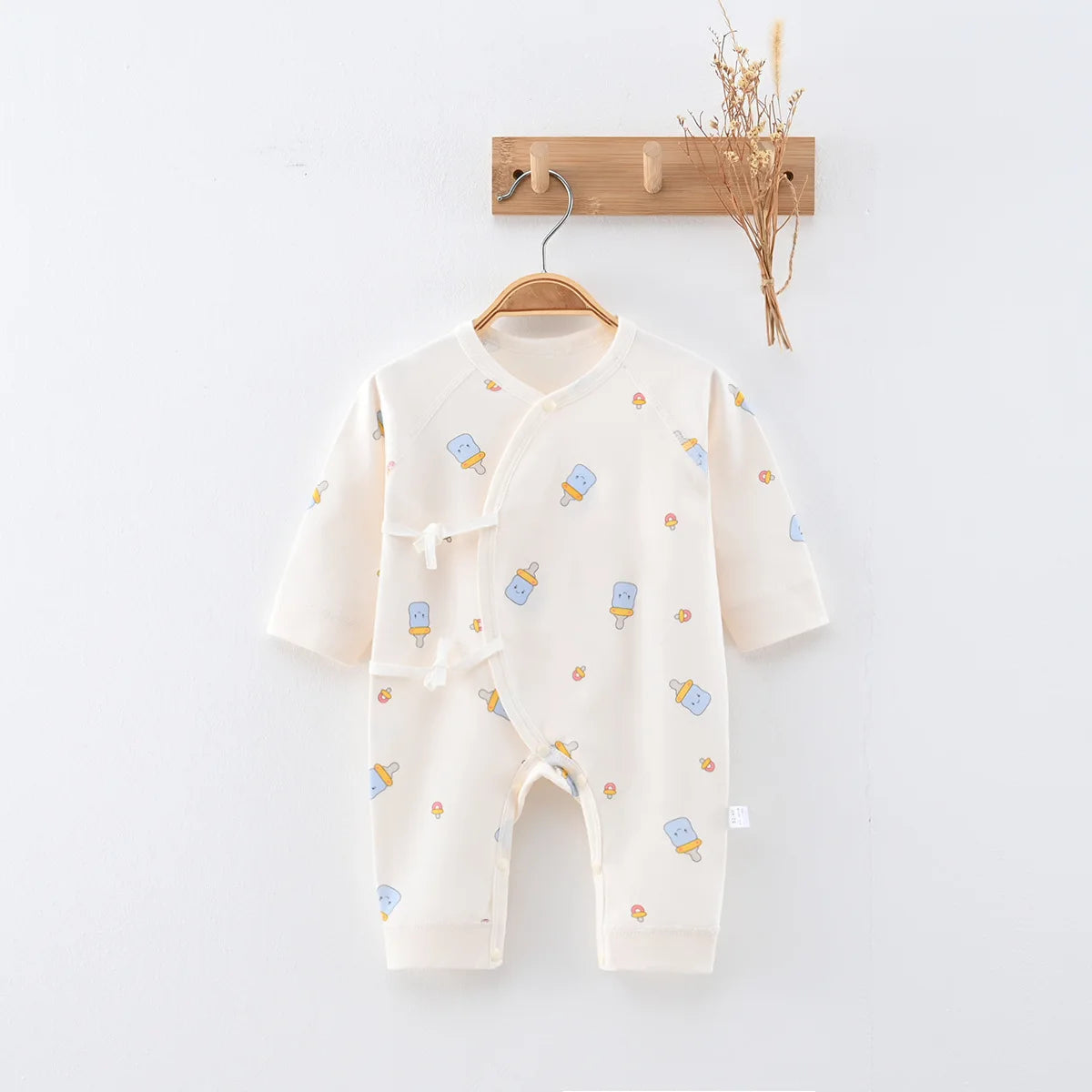 MOMSTAG Unisex Newborn Cotton Jumpsuit - Cartoon Butterfly Print