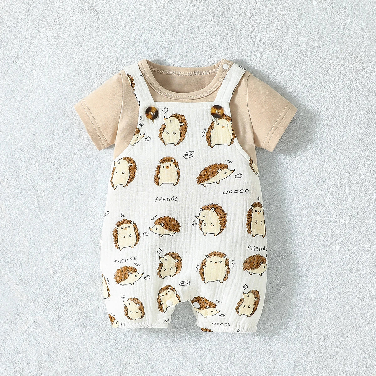 MOMSTAG 2pc Baby Boys Summer Short Sleeve T-Shirt & Suspenders Set