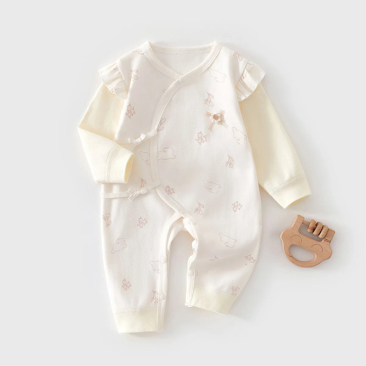 Cotton Cartoon Butterfly Outfit (0-6M)