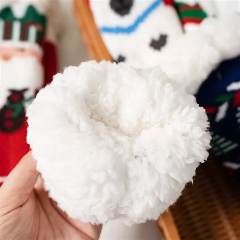 Kids Winter Cartoon Christmas Warm Socks