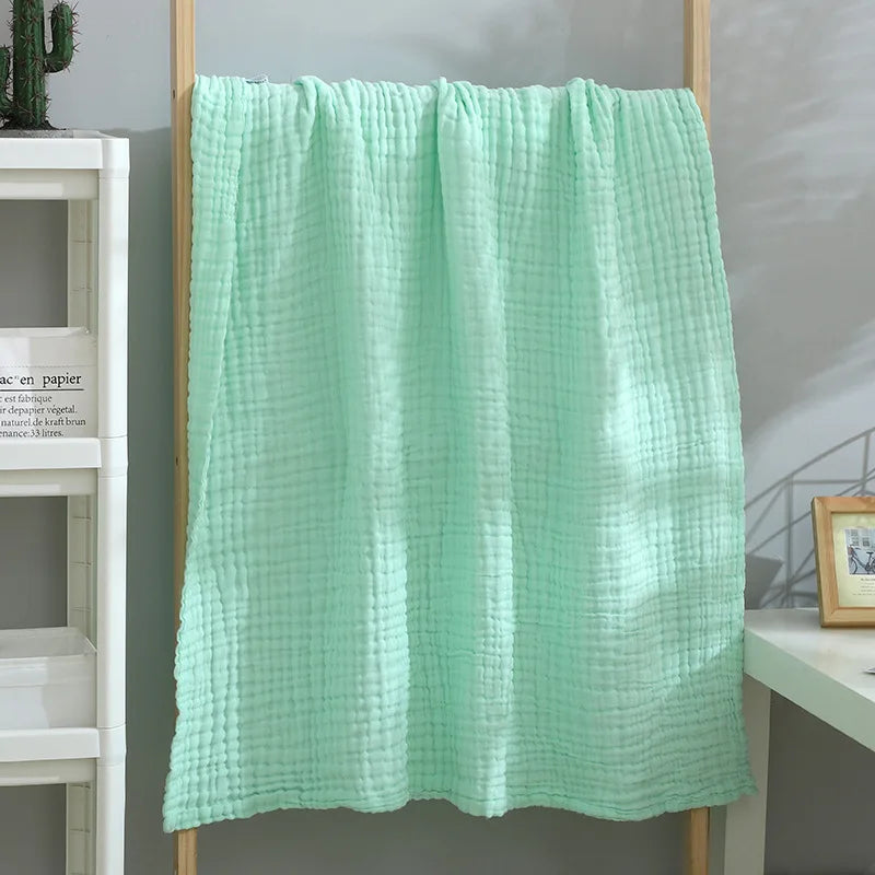 MOMSTAG 6-Layer Gauze Cotton Baby Bath Towel & Washcloth Set